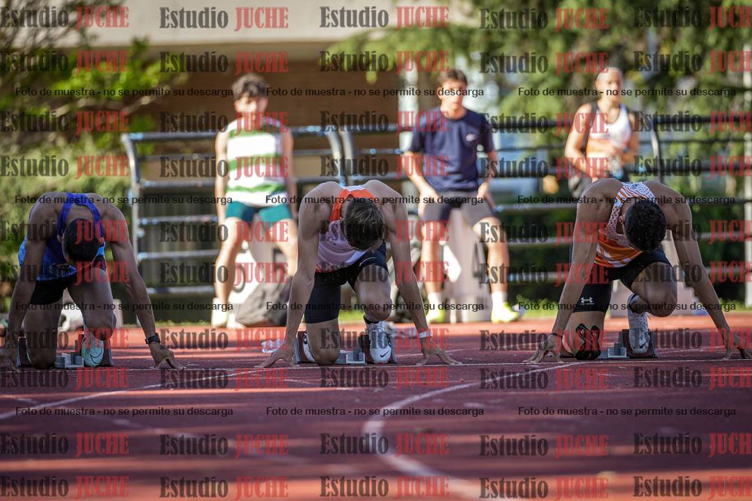 Fotos de los 100 m llanos de varones