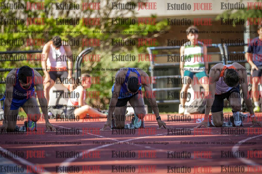 Fotos de los 100 m llanos de varones