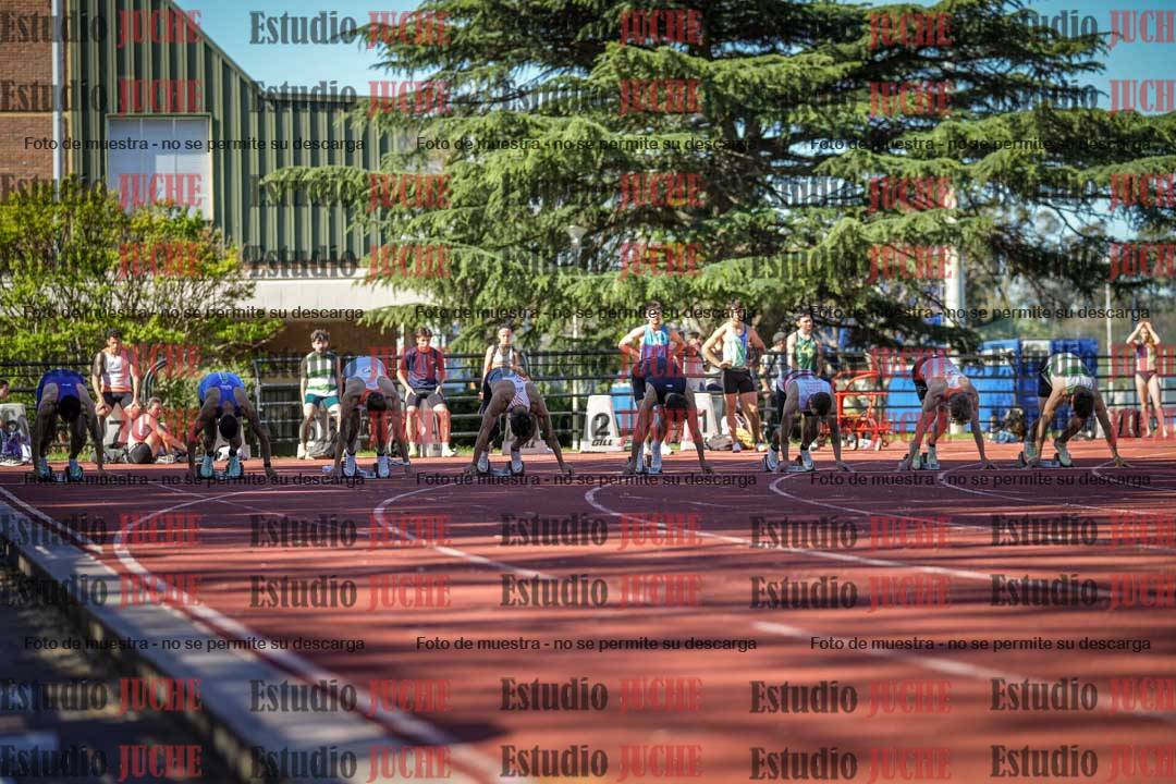 Fotos de los 100 m llanos de varones