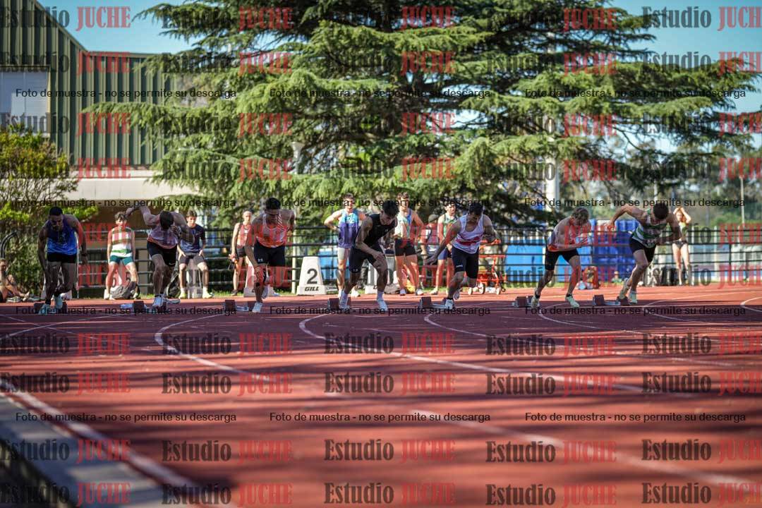 Fotos de los 100 m llanos de varones