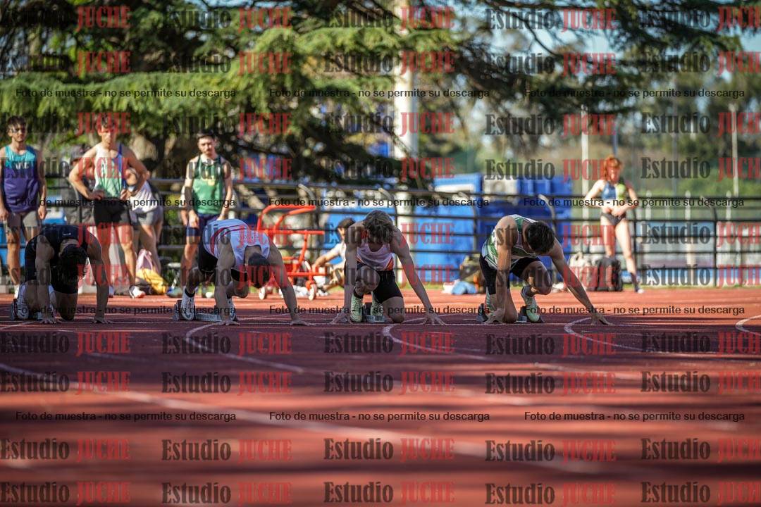 Fotos de los 100 m llanos de varones