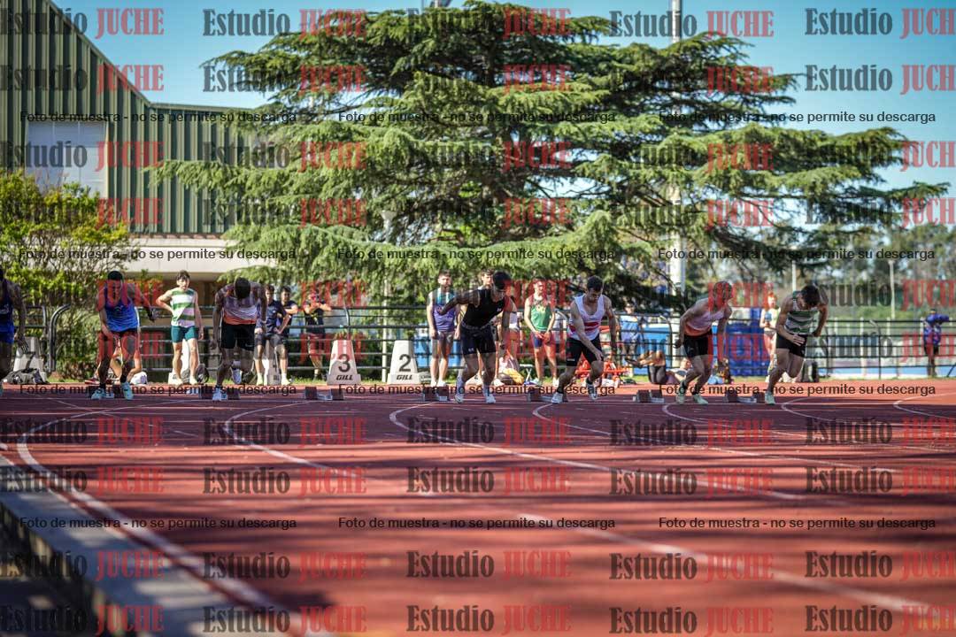 Fotos de los 100 m llanos de varones