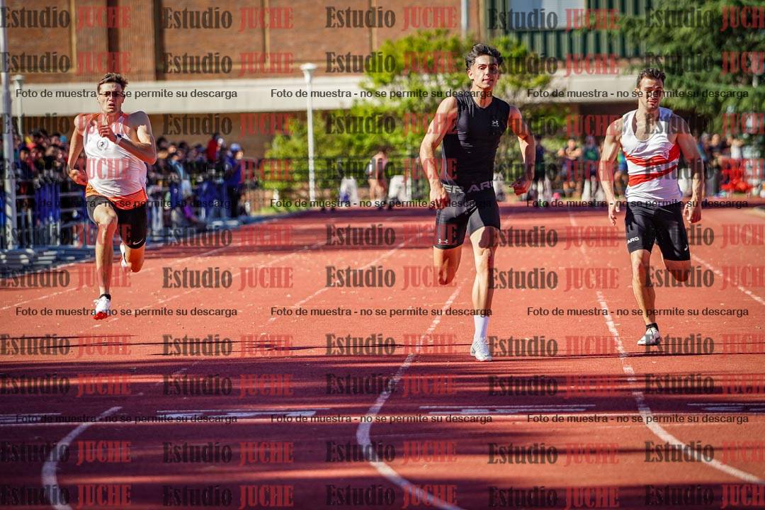 Fotos de los 100 m llanos de varones