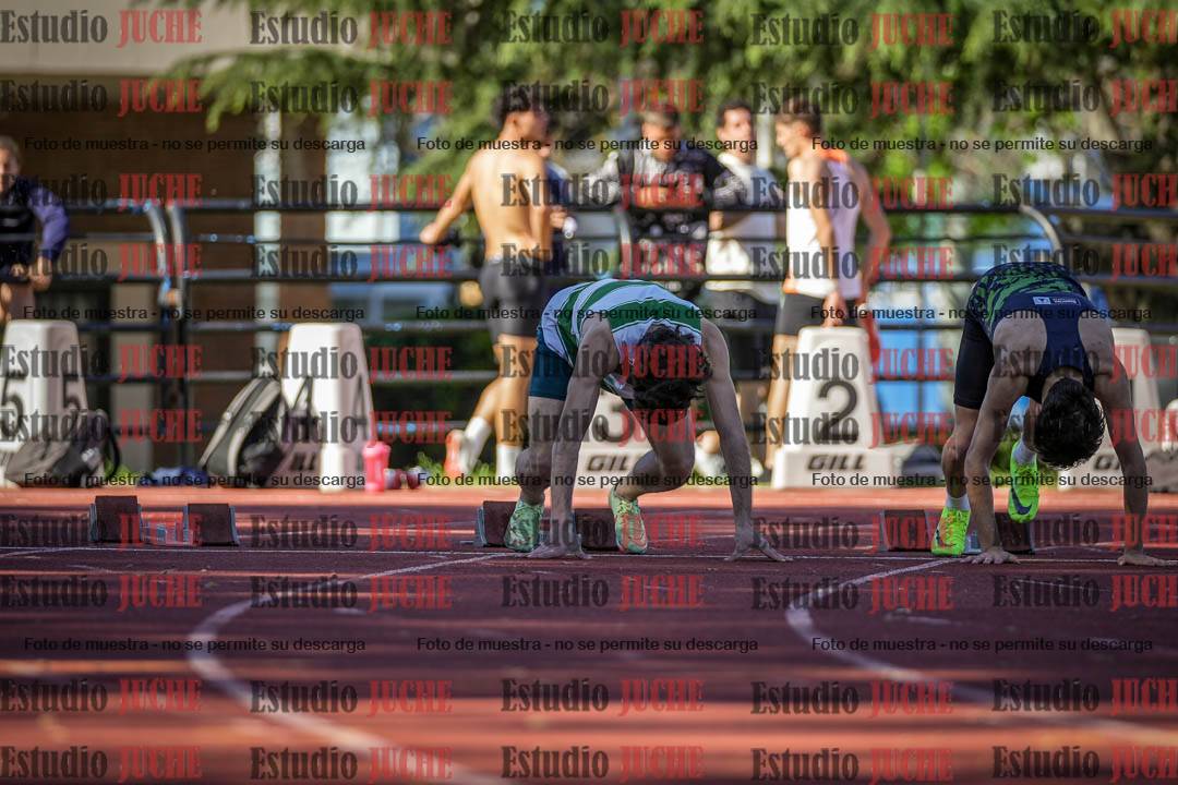 Fotos de los 100 m llanos de varones