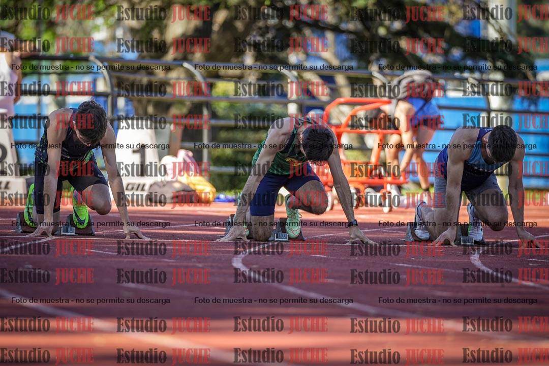 Fotos de los 100 m llanos de varones