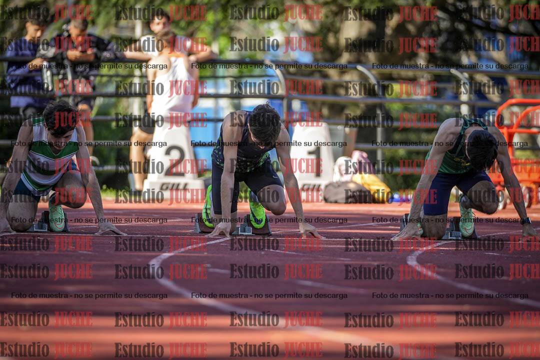 Fotos de los 100 m llanos de varones