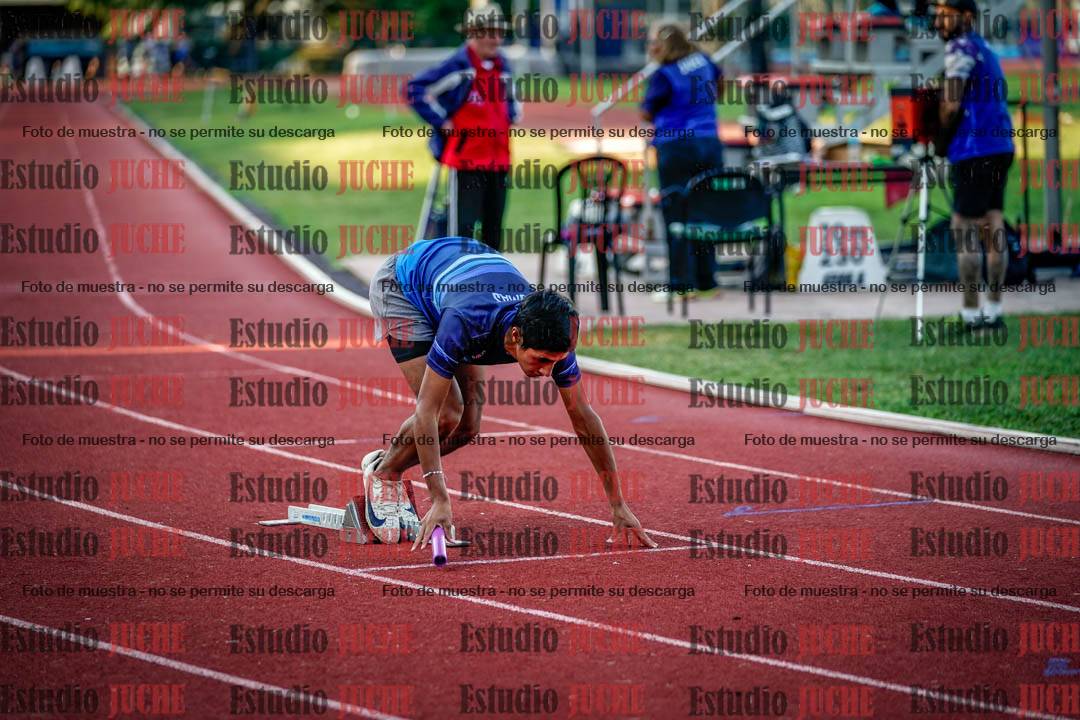 Fotos de los relevos 4x100 m de varones
