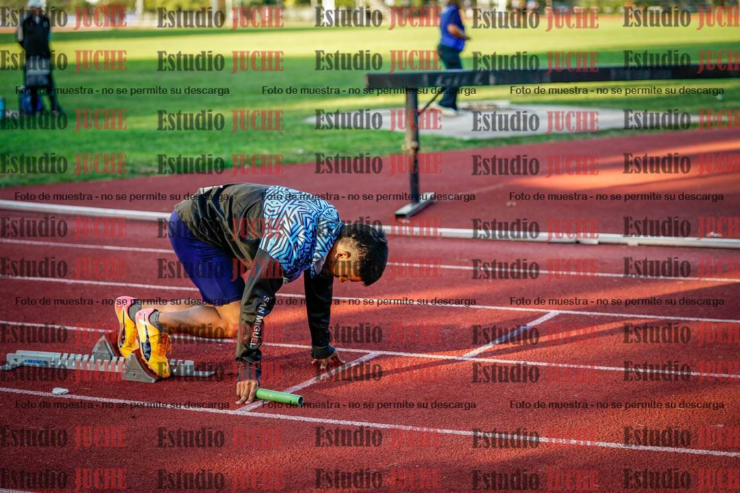 Fotos de los relevos 4x100 m de varones