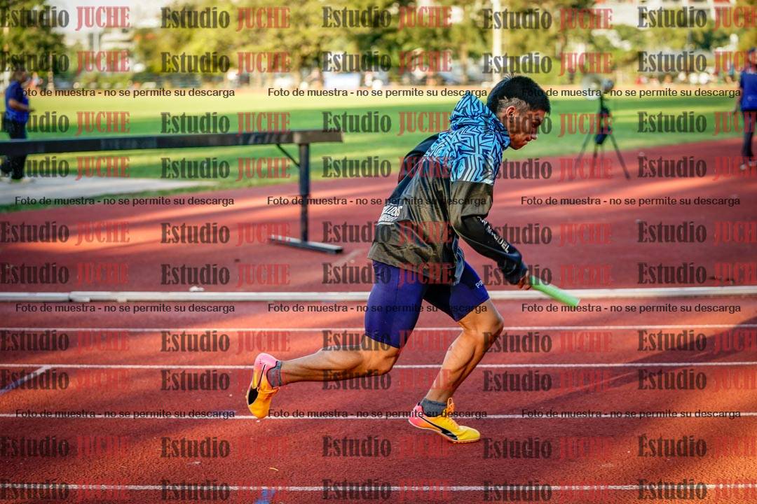 Fotos de los relevos 4x100 m de varones