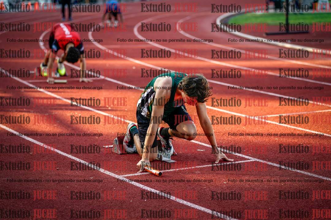 Fotos de los relevos 4x100 m de varones