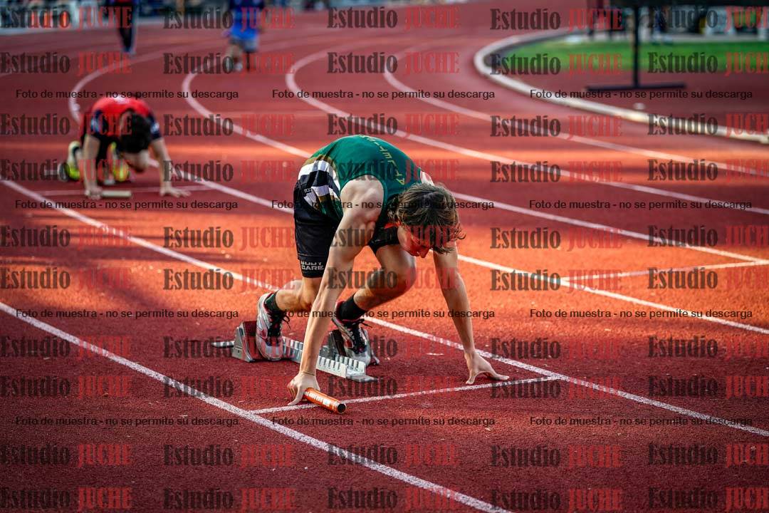 Fotos de los relevos 4x100 m de varones