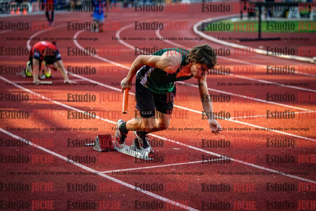 Fotos de los relevos 4x100 m de varones