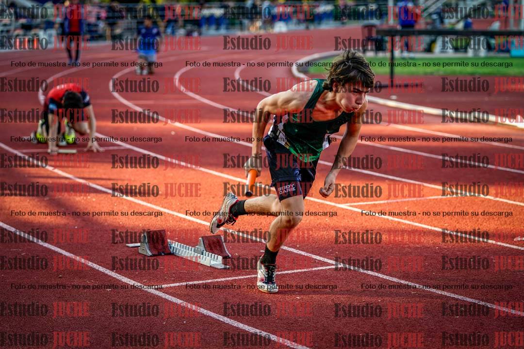 Fotos de los relevos 4x100 m de varones