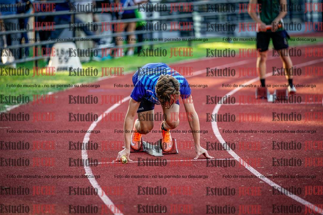 Fotos de los relevos 4x100 m de varones