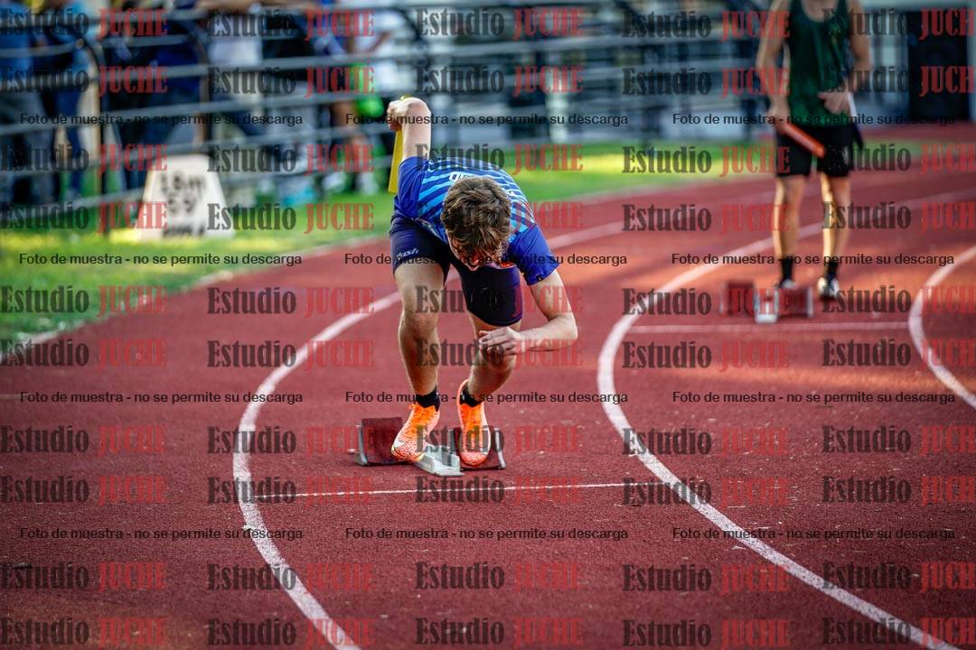Fotos de los relevos 4x100 m de varones