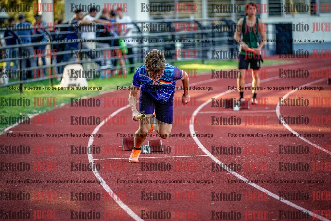 Fotos de los relevos 4x100 m de varones