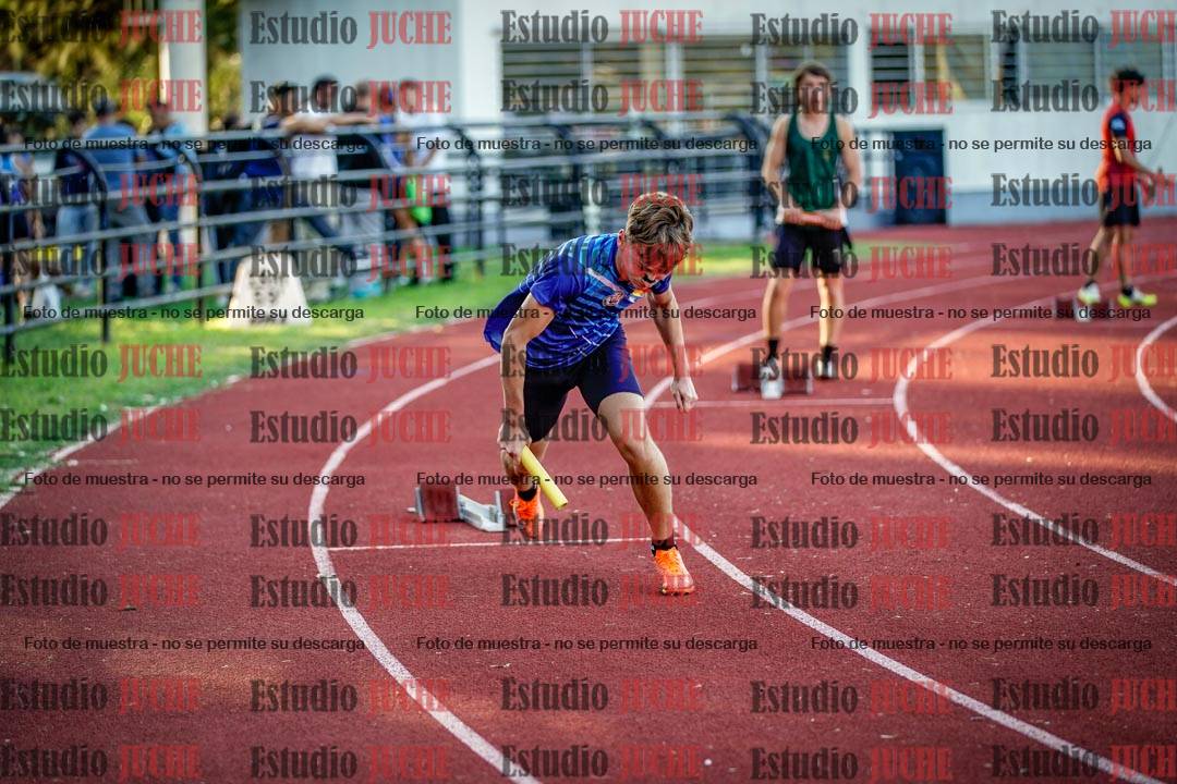 Fotos de los relevos 4x100 m de varones