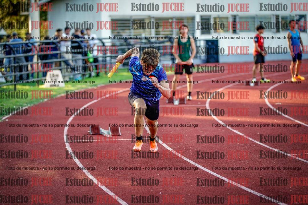 Fotos de los relevos 4x100 m de varones