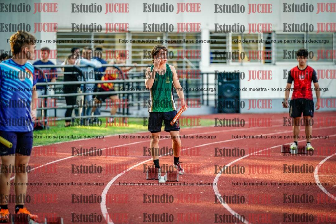 Fotos de los relevos 4x100 m de varones