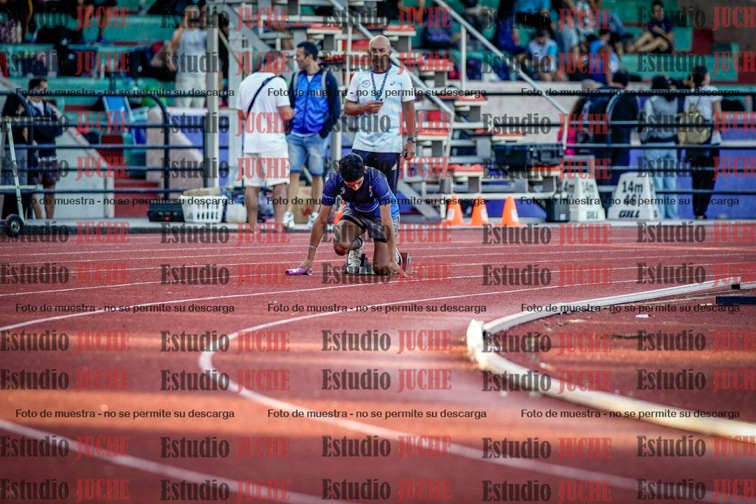Fotos de los relevos 4x100 m de varones