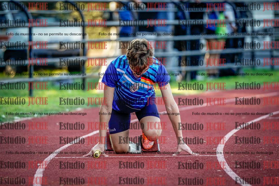 Fotos de los relevos 4x100 m de varones