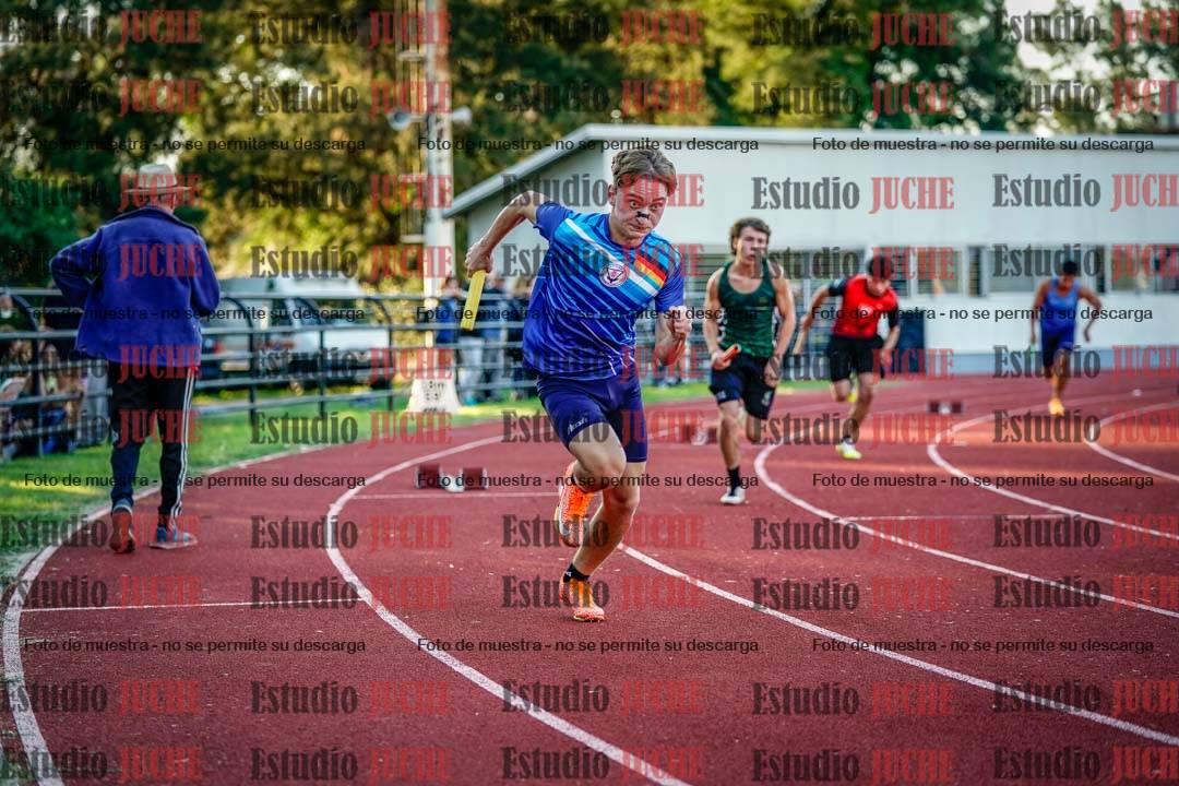 Fotos de los relevos 4x100 m de varones