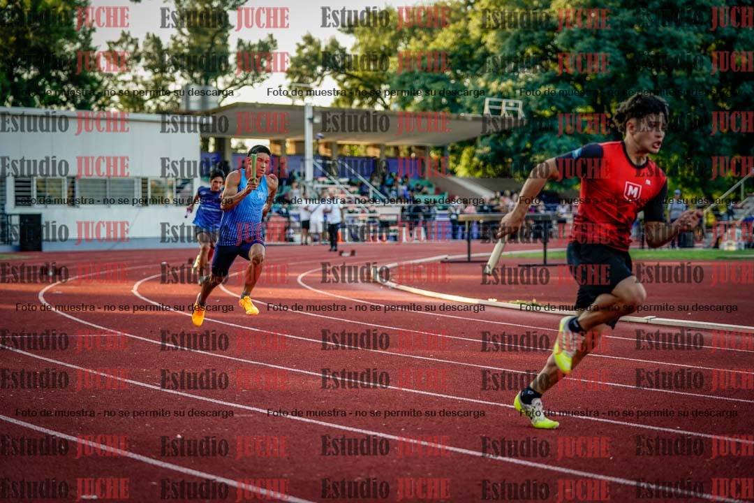 Fotos de los relevos 4x100 m de varones