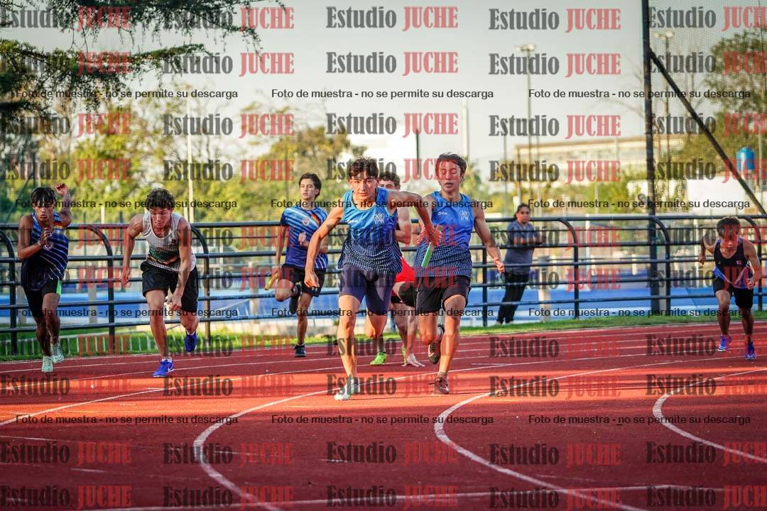 Fotos de los relevos 4x100 m de varones