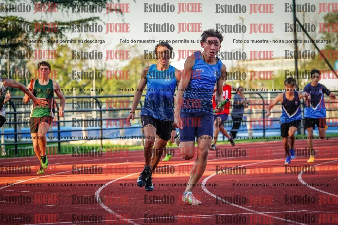 Fotos de los relevos 4x100 m de varones