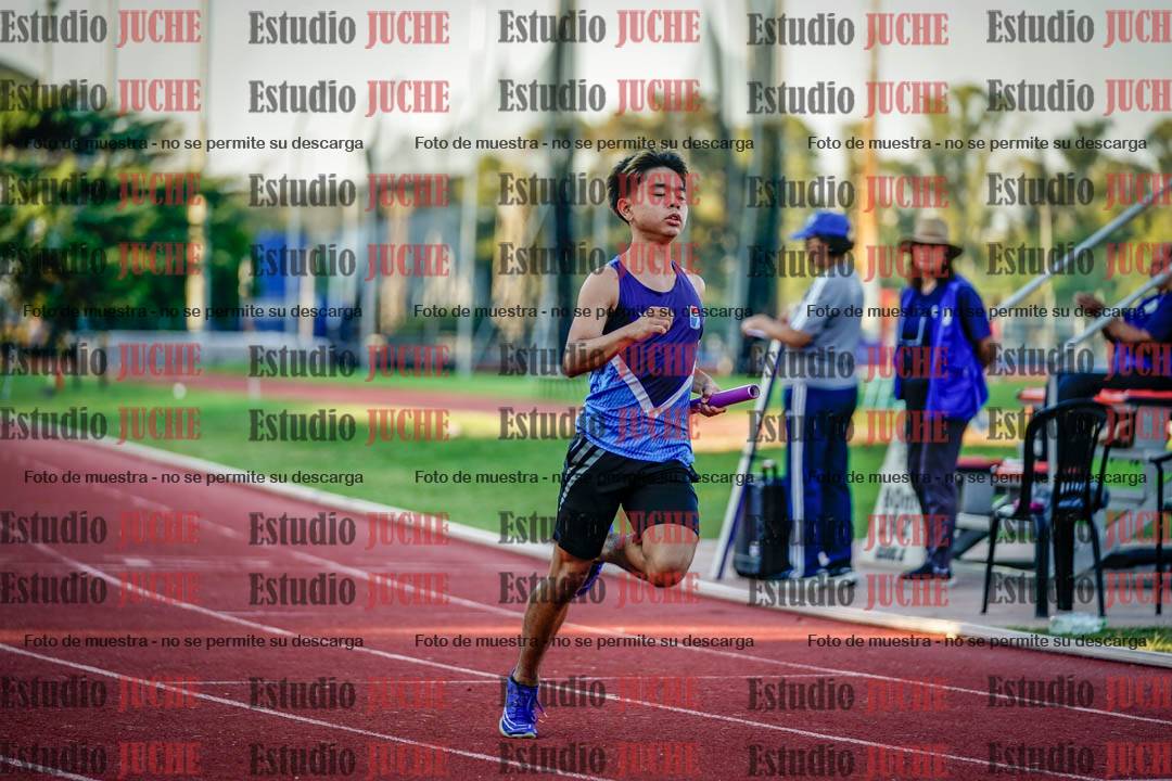 Fotos de los relevos 4x100 m de varones