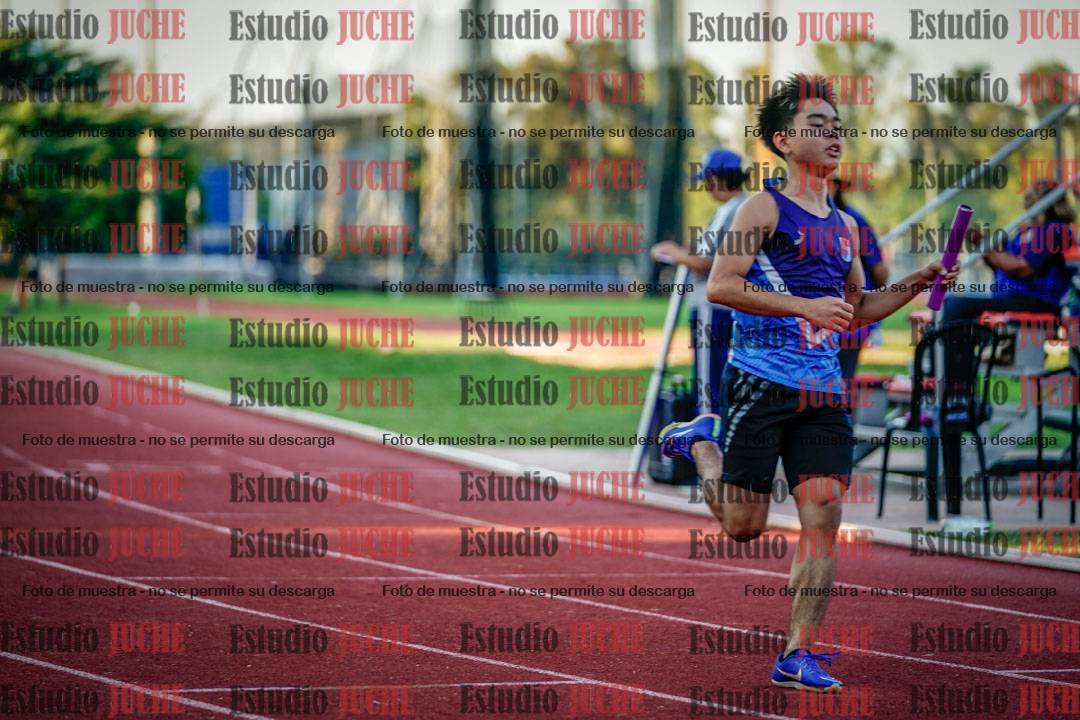 Fotos de los relevos 4x100 m de varones