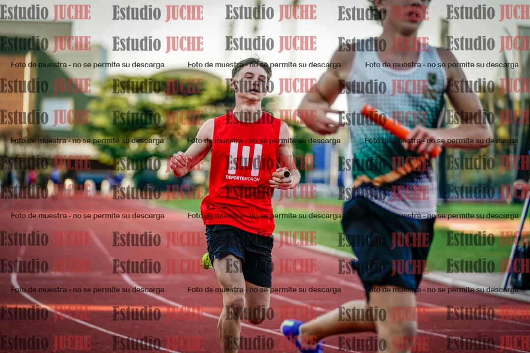 Fotos de los relevos 4x100 m de varones
